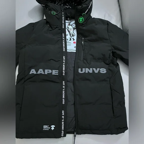 NWT-AAPE by A Bathing Ape (BAPE) Hooded Down Coat - Men L/WomenXL - Picture 8 of 13